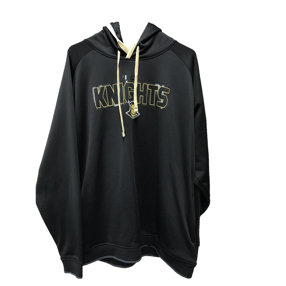 UCF Golden Knight Hoodie Mens XL Black Pullover Fleece Sweatshirt (46/48)